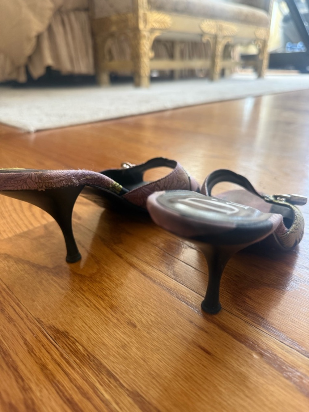Vintage Dior Lock&Key Slip-On Heeled Mules - Picture 7 of 8